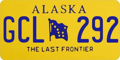 AK license plate GCL292