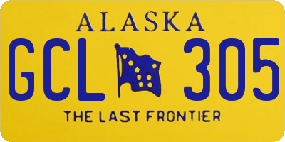 AK license plate GCL305