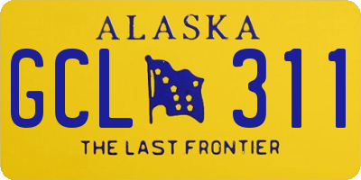 AK license plate GCL311