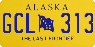 AK license plate GCL313