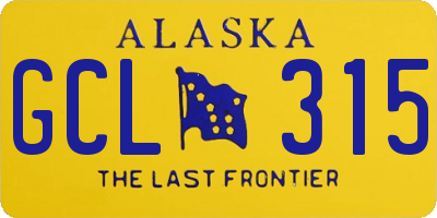 AK license plate GCL315