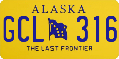 AK license plate GCL316