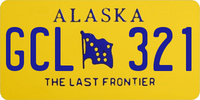 AK license plate GCL321