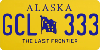 AK license plate GCL333