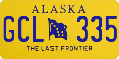 AK license plate GCL335