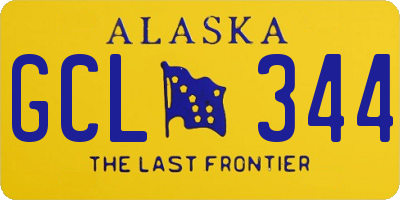 AK license plate GCL344