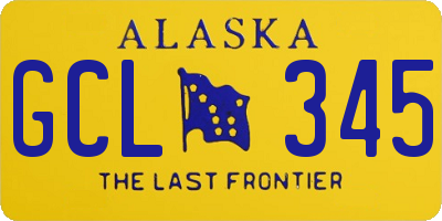 AK license plate GCL345