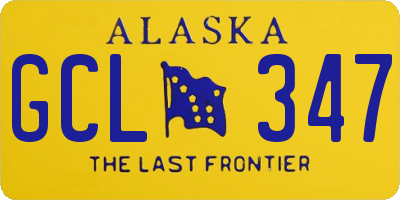 AK license plate GCL347