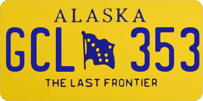 AK license plate GCL353