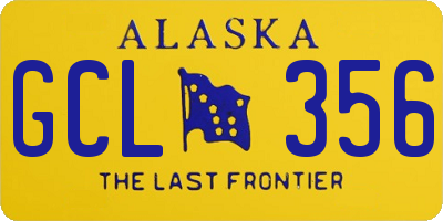 AK license plate GCL356