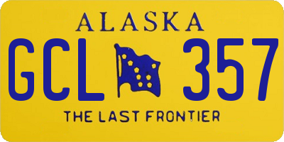 AK license plate GCL357