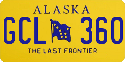 AK license plate GCL360