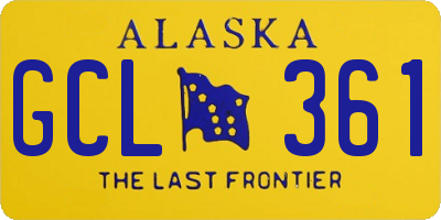 AK license plate GCL361