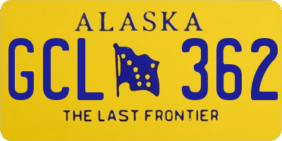 AK license plate GCL362