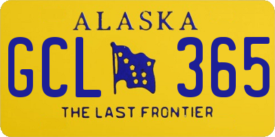 AK license plate GCL365
