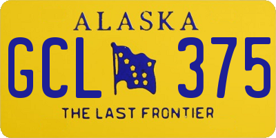 AK license plate GCL375