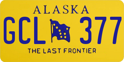 AK license plate GCL377