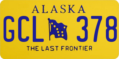 AK license plate GCL378