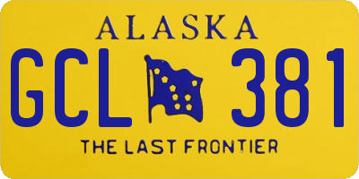 AK license plate GCL381