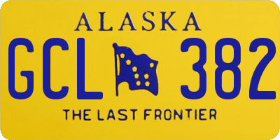 AK license plate GCL382
