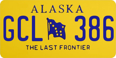 AK license plate GCL386