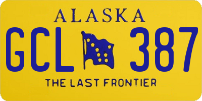 AK license plate GCL387