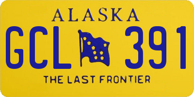 AK license plate GCL391