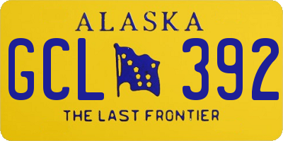 AK license plate GCL392