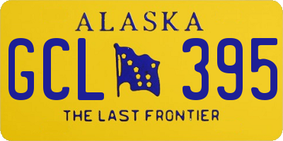 AK license plate GCL395