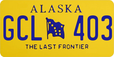 AK license plate GCL403