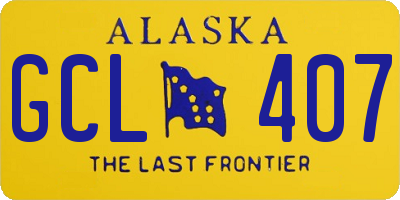 AK license plate GCL407