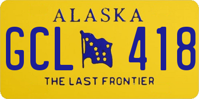 AK license plate GCL418