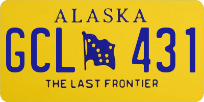AK license plate GCL431