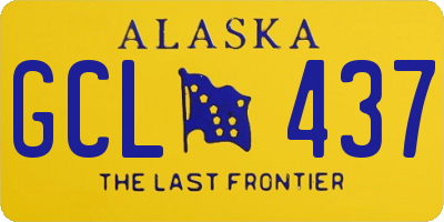 AK license plate GCL437
