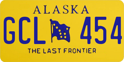 AK license plate GCL454