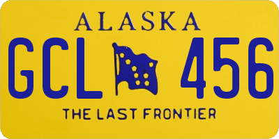 AK license plate GCL456