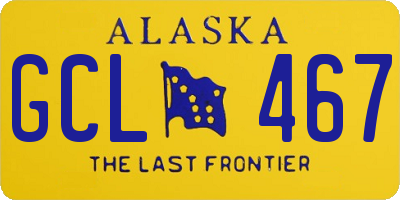 AK license plate GCL467