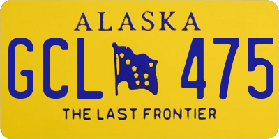 AK license plate GCL475