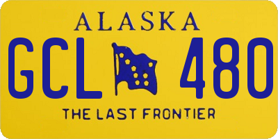 AK license plate GCL480