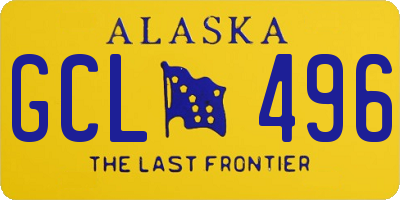AK license plate GCL496