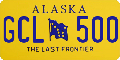 AK license plate GCL500