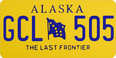 AK license plate GCL505