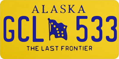 AK license plate GCL533