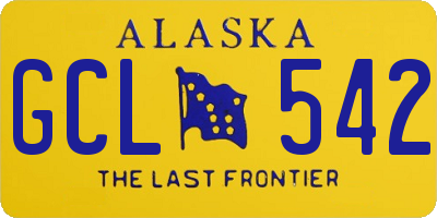 AK license plate GCL542