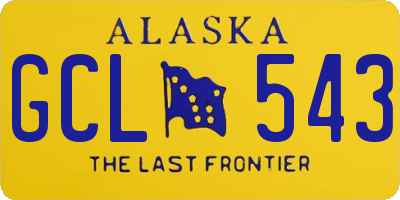 AK license plate GCL543
