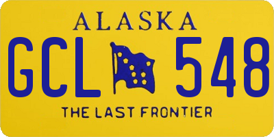 AK license plate GCL548