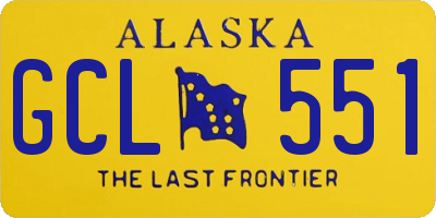 AK license plate GCL551