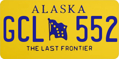 AK license plate GCL552