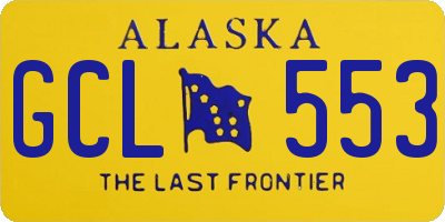 AK license plate GCL553