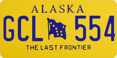 AK license plate GCL554